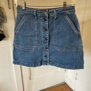 Buttoned Jean Skirt